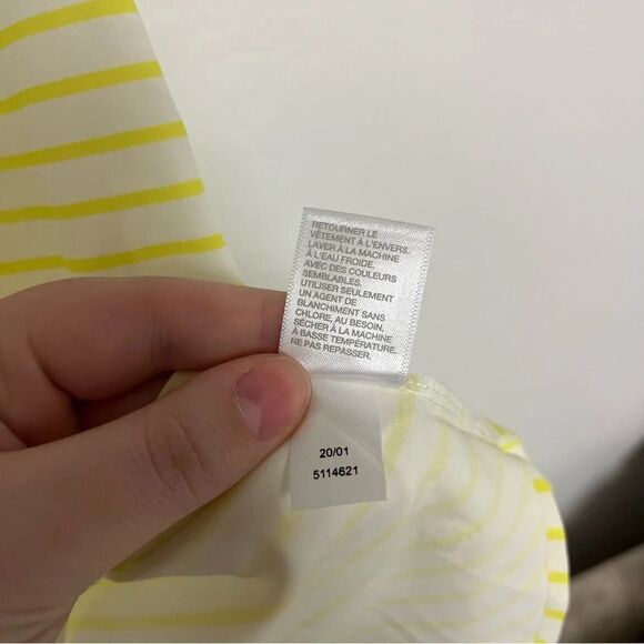 Zella Striped Yellow White Athletic Racerback Tank top size XXS - Picture 4 of 6